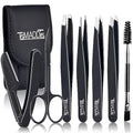 TsMADDTs 7-Piece Stainless Steel Tweezers Set for Eyebrows