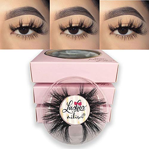 Mikiwi 3D Mink Lashes - 20mm Fluffy Dramatic, 3 Pairs