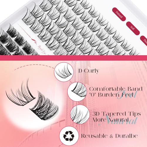 FADVAN D Curly Lash Clusters - 108PC DIY Eyelash Extensions 10-16mm