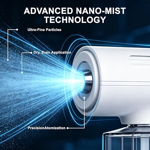 NYIKYUAM Black Nano Spray Machine 240ML Rechargeable Cordless Mist Gun