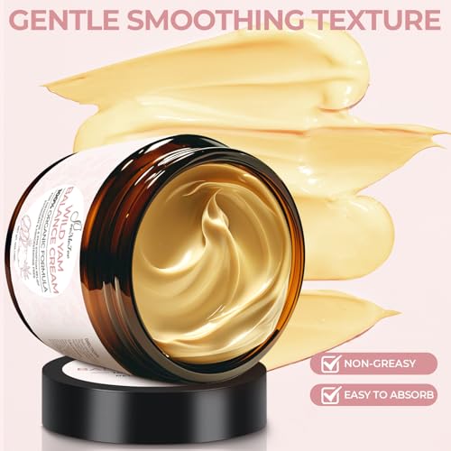 Wild Yam Cream 2oz, Organic Balancing Cream for Women, Deep Nourishment and Hydration, Made With Wild Yam Root, Chaste Tree Berry and Red Clover