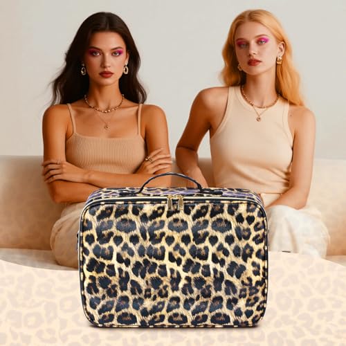 15x11 Large Makeup Bag with Lighted Mirror & Brush Storage