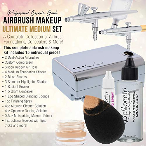 Belloccio Airbrush Makeup & Tanning System with Foundation and Blush Set