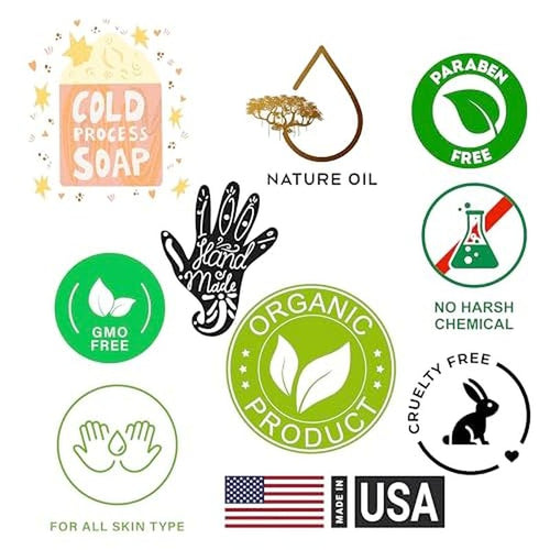 10 PACKS Shower Star Bar Soap Body Wash For Men 5 Oz Daily Use Natural Shower Soap Men's Soap Long Lasting Freshness Olive & Natural Oils NonGMO No Parabens Cool Mint Herb Green Forest & MORE GIFT BOX