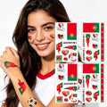 Portugal Flag Temporary Tattoos - 40 Pcs Waterproof Set
