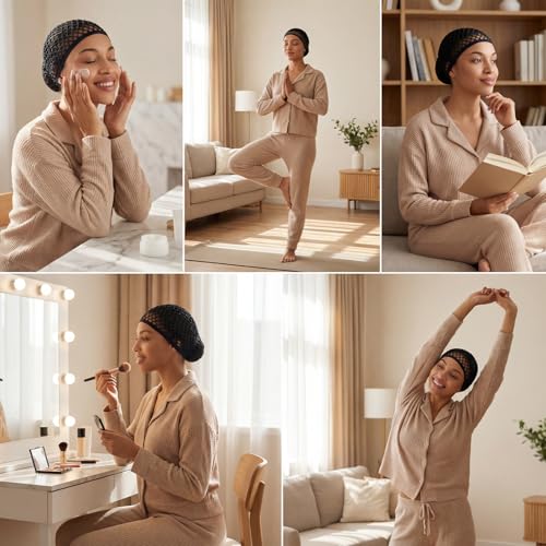 Premium Mesh Hair Net for Sleeping – Soft Band, Breathable Crochet Wrap