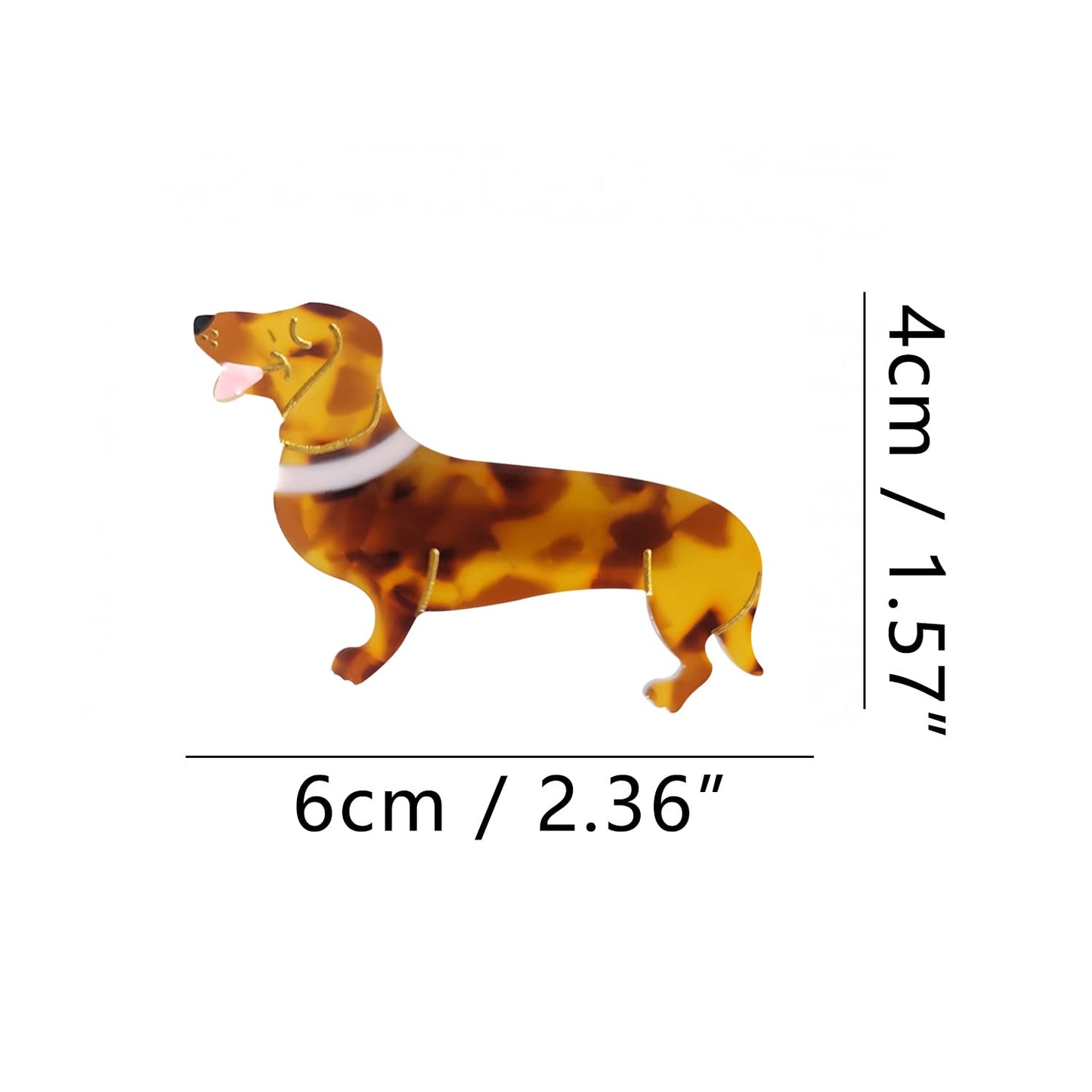 Dachshund Dog Hair Clips,Cellulose Acetate Hair Clips,Small Hair Clips for Girl,Pack of 2