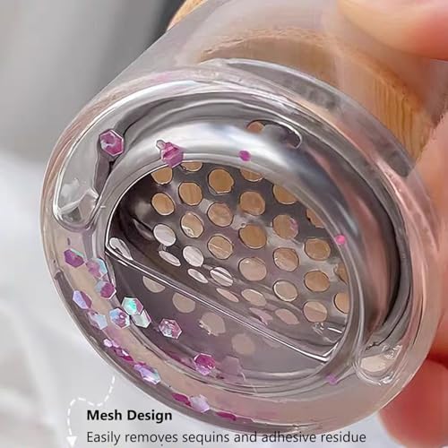 BRAVIKERLY Nail Art Cleaning Cup with Stainless Steel Filter