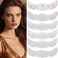 Glitter Freckles Face Tattoo-Waterproof Gold Face Fake Makeup Patches for Women Kids-Stars Moon Butterfly Spots-Temporary Sparkle Beauty, Concert,Carnival Party Cosmetic Glitter Accessories 6Pcs