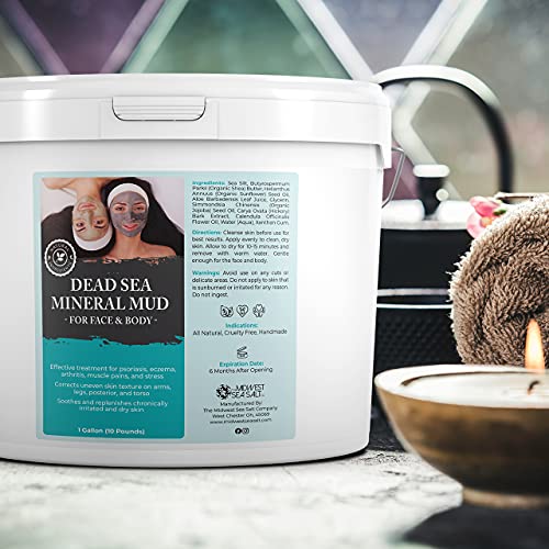 Dead Sea Black Mud Mask - 10 lbs Bulk Spa Treatment