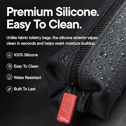 Koby Mini Dopp Kit Toiletry Bag - Leak-Resistant Silicone, 8.5"