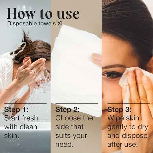 50 CT Face Cloths for Washing Face ? Biodegradable Viscose Disposable Face Towel ? Ultra Absorbent Clean Towels Wipes for Skincare & Makeup Removal ? Lint-Free Facial Towelettes for Sensitive Skin