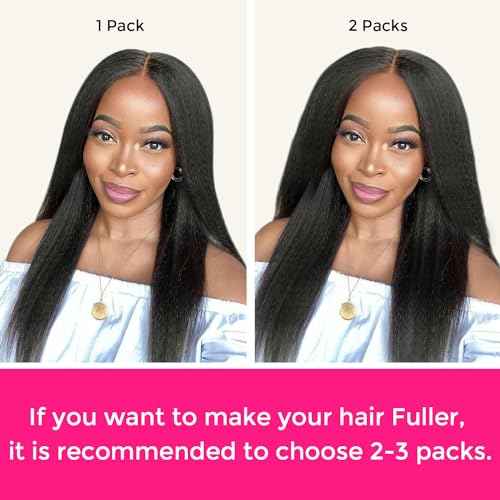 Lashey Clip in Hair Extensions Real Human Hair 110g Kinky Straight Seamless Clip in Hair Extensions Natural Black 14 Inch Human Hair with Invisi Edge for Black Women