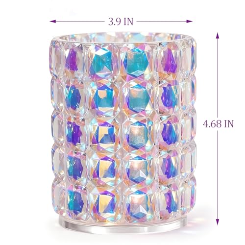 Makeup Organizer,Makeup Brush Holder,Multifunctional Toothbrush Holders,Pen Holder,Utensil Holder, Bathroom Vanity Countertop Canisters,Sparkle Crystals Home Organization and Storage
