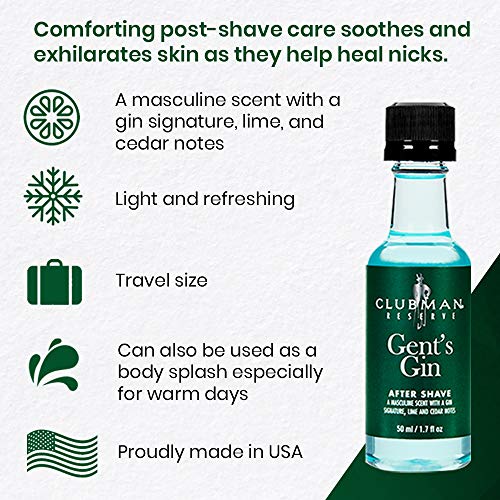 Clubman Reserve - Gent's Gin After Shave Lotion 1.7 fl. Oz x 2 packs