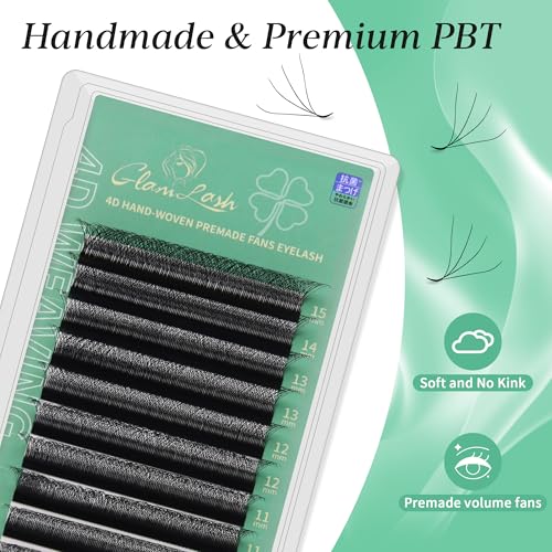 W Eyelash Extensions 4D W Lashes Russian Volume Premade Fans Natural Soft Matte Professional Salon Supplies(4D,0.07,D,8-15mm)