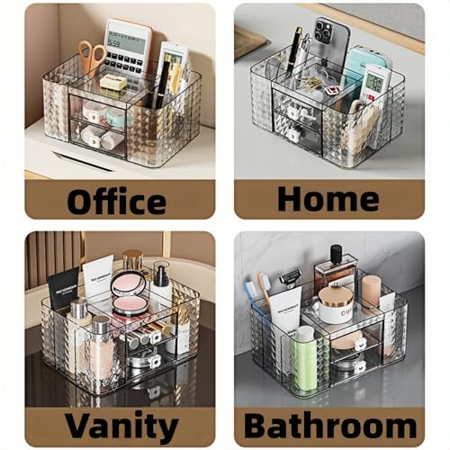 Clear Makeup Organizer with Drawers - Johehe Vanity Storage