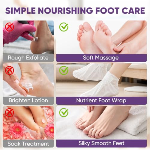 TEAWOO Moisturizing Foot Masks for Dry Cracked Feet - 18 Pairs Value Pack