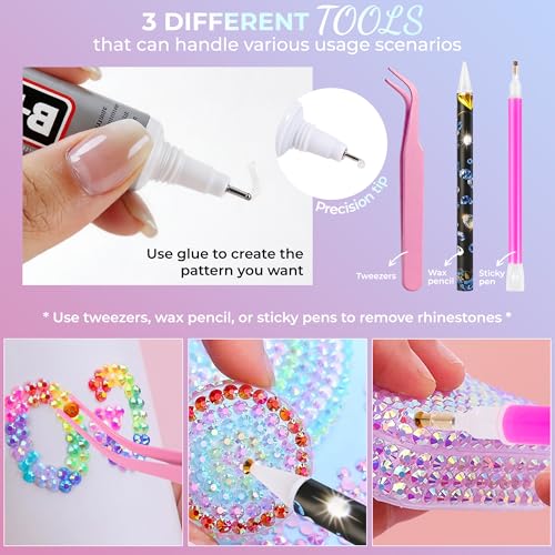 All-In-One Bedazzling Kit with 48000 Pcs 3mm Rhinestones
