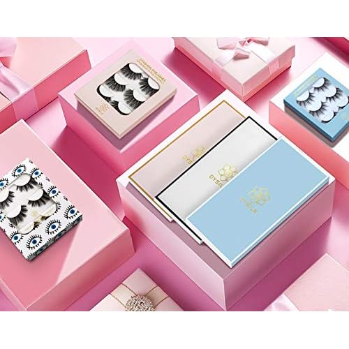DYSILK Lashes Natural Look - Fake Eyelashes 5/3 Pairs 6D Lashes Faux Mink Eyelashes