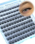 Wtvane Short Fluffy Eyelash Clusters 10-16 mm Natural Wispy Look - Variation C