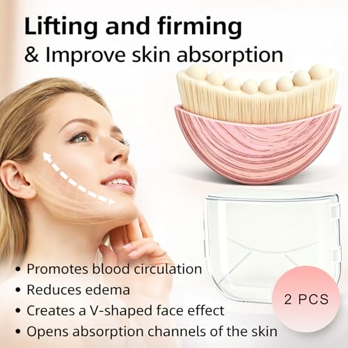 Lymphatic Drainage Face Brush - Soft Bristle Sculpting Tool for Jawline