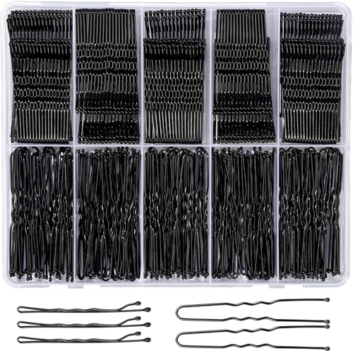 YGDZ Bobby Pins Set - 250 Black 2-inch & 150 U-Shaped Hair Pins