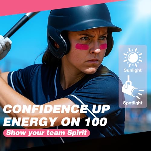 Pink Eyeblack Stick, Oil-Based Sports Face Paint, 5-Pack