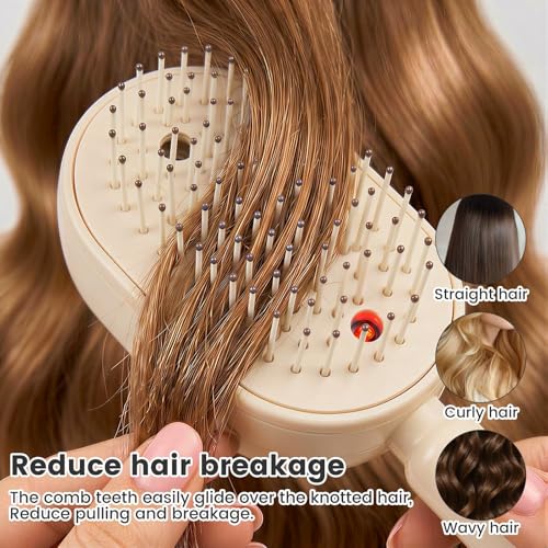Electric Spray Air Cushion Detangling Brush with Misting Tank