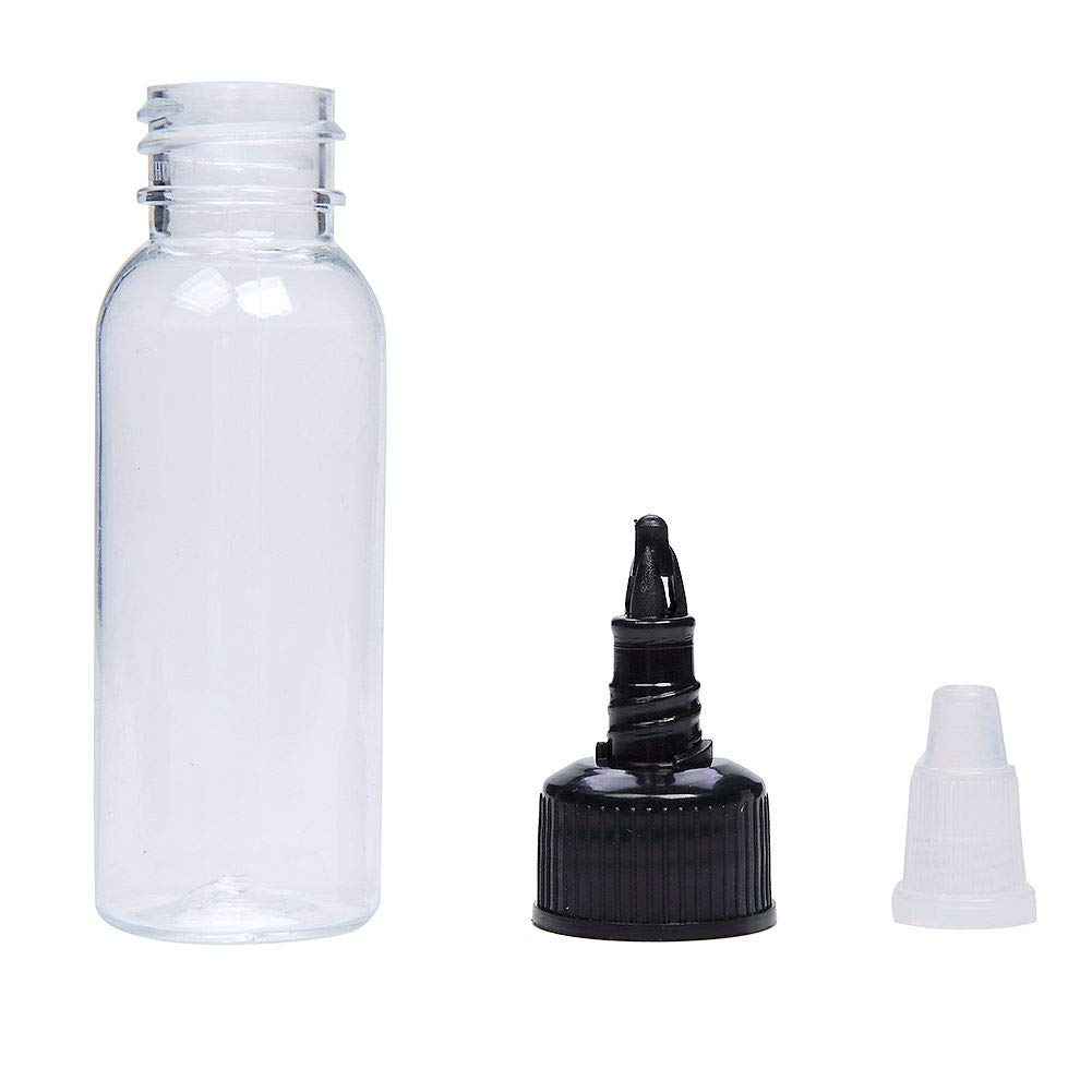 new star tattoo 30ml Empty Tattoo Ink Bottles, 30pcs 1oz Tattoo Twist Cap Plastic Clear Transparent Tattoo Pigment Container Bottle 1oz,30ml Tattoo Squeeze Bottles (30pcs)
