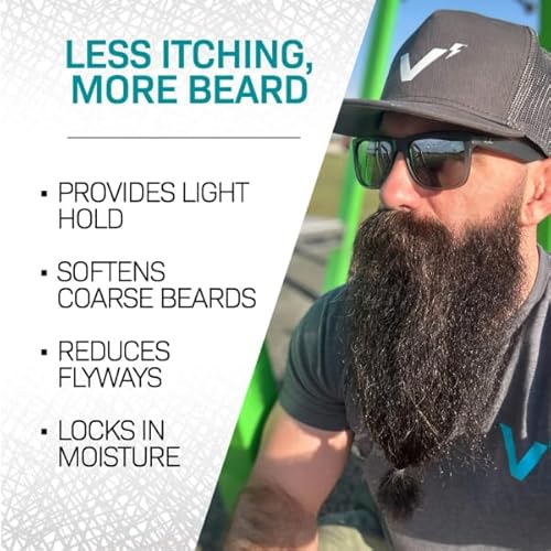 VOLT Grooming Beard Balm for Men, Organic Oils, Bees Wax, Mango & Shea Butter, Beard Care Moisturizer Leave in Conditioner for Beards, Natural Ingredients, Softens & Styles, Outback Scent, 1.5 Oz
