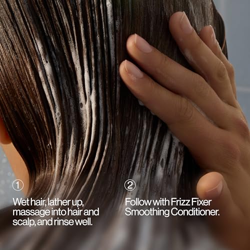 Eva NYC Anti-Frizz Shampoo with Argan Oil + Sunflower Seed Oil - Soft, Manageable, Shiny + Nourished Hair - For Frizzy, Medium to Thick Hair Types - Warm Vanilla Scent - 10 fl oz