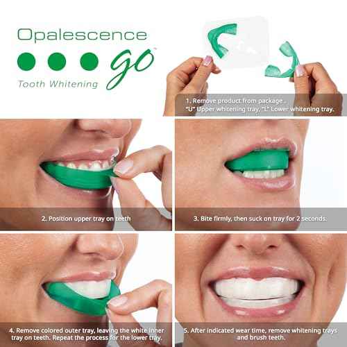 Opalescence Go - Prefilled Gel Teeth Whitening Trays (2 Packs / 20 Treatments) - 15% Hydrogen Peroxide - Teeth Whitening Kit -Mint - 5194-2