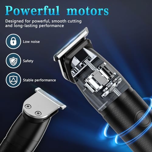 6-in-1 Men's Grooming Kit, Cordless Beard Trimmer & Hair Clipper for Men with Nose Hair Trimmer & Mustache Trimmer Attachments, Waterproof USB Rechargeable Personal Care Set, Gifts for Men
