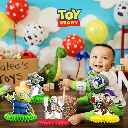 Toy Story Honeycomb Centerpieces - 9 Pcs Party Decorations