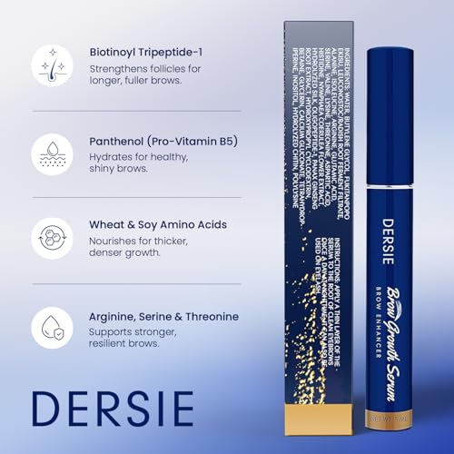 Dersie Eyebrow Growth Serum for Fuller, Thicker Brows