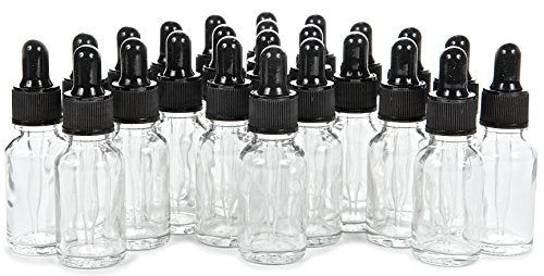 Vivaplex 24-Pack 15ml Clear Glass Bottles with Droppers