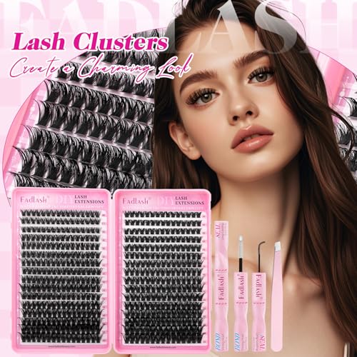 FADLASH Lash Clusters Kit 60D+80D D Curl 10-18mm