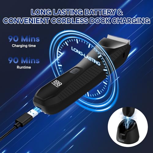 2-In-1 Body Hair Trimmer for Men with Ceramic Blade