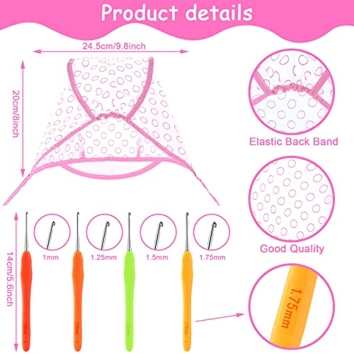 Hair Highlighting Cap Set with Hook Needles for Hair Dyeing - 10 Pieces