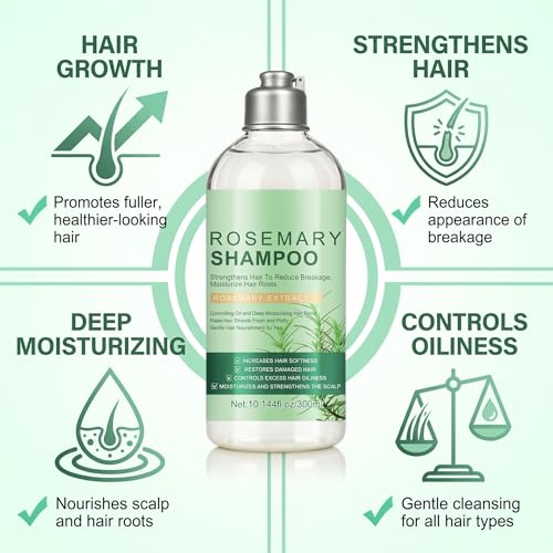 Grospe Rosemary Shampoo for Hair Growth & Strengthening - 10.14 Fl Oz
