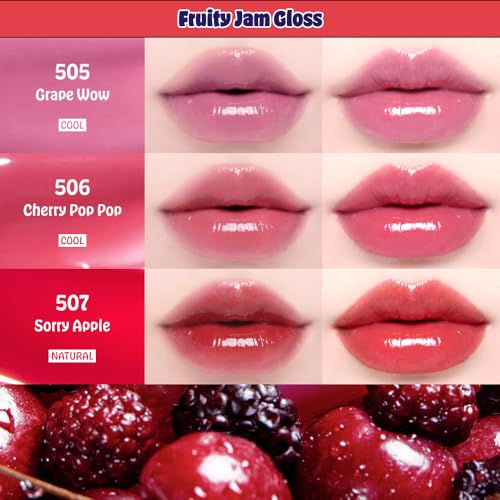 CORALHAZE Fruity Jam Gloss Lip Tint - Watery Glass Shine