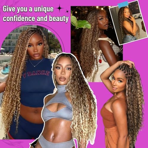Boho Bulk Human Hair for Braiding - 120g Curly Deep Wave 4/27