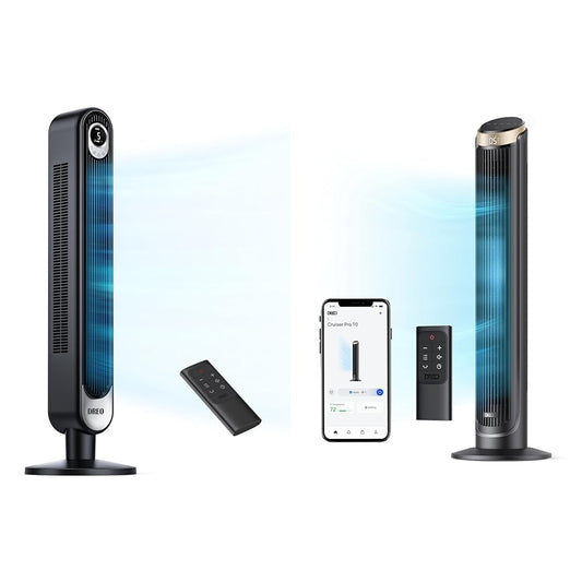 Dreo 42" & 40" Bladeless Tower Fans Bundle with Remote Control