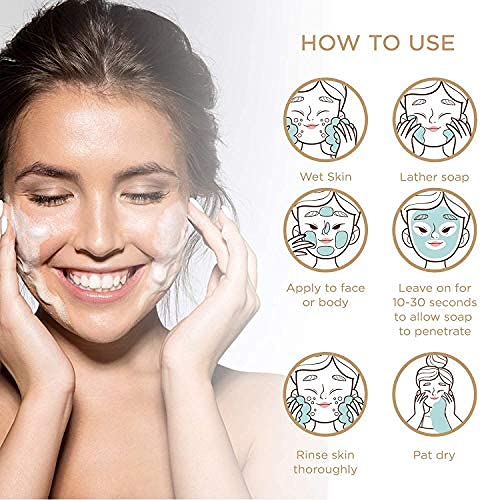 OMIC Lighten-Up Lactic Acid Exfoliating Soap, 7.7 oz / 200 g, Brightening Bar, AHA Soaps for Knees, Body, Armpits, with Shea Butter, Apricot, Milk Protein (Pack of 2)