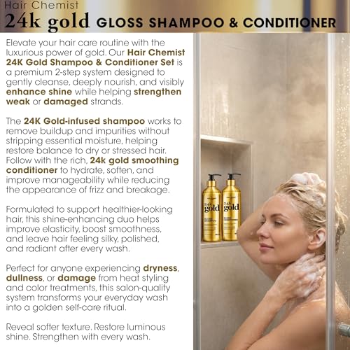 Hair Chemist 24K Gold Gloss 3-Piece Hair Care Set