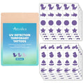 UV Detection Temporary Tattoos - 160 Count Sunscreen Reminder Stickers