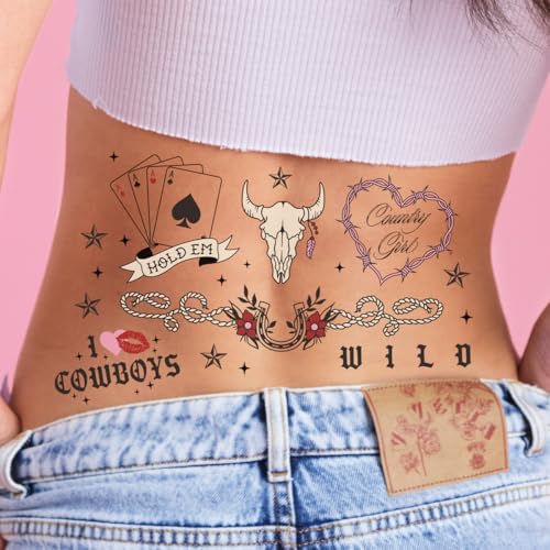 xo, Fetti Western Temporary Tattoos - 38 Designs