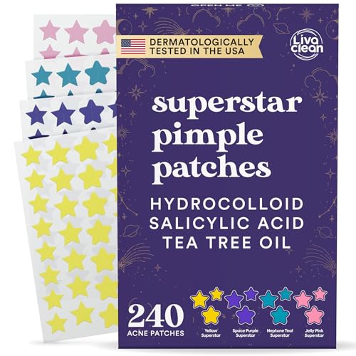 LivaClean 240ct Star Pimple Patches - Hydrocolloid Acne Stickers