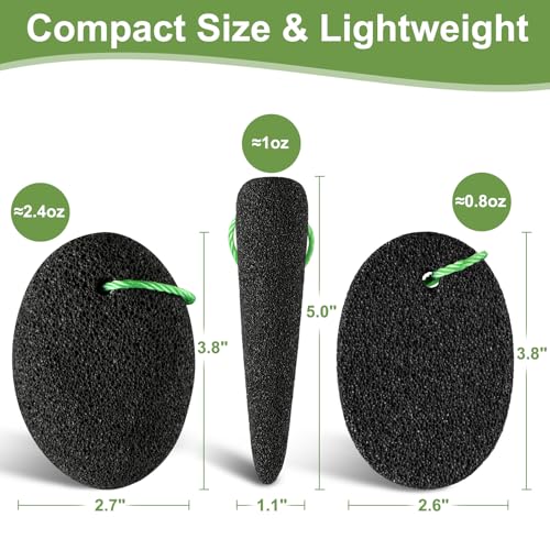 KuuCare Natural Lava Pumice Stone 3 Pack - Foot Callus Remover Exfoliator